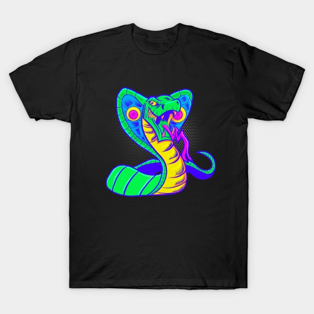 Neon Cobra T-Shirt by Joebarondesign